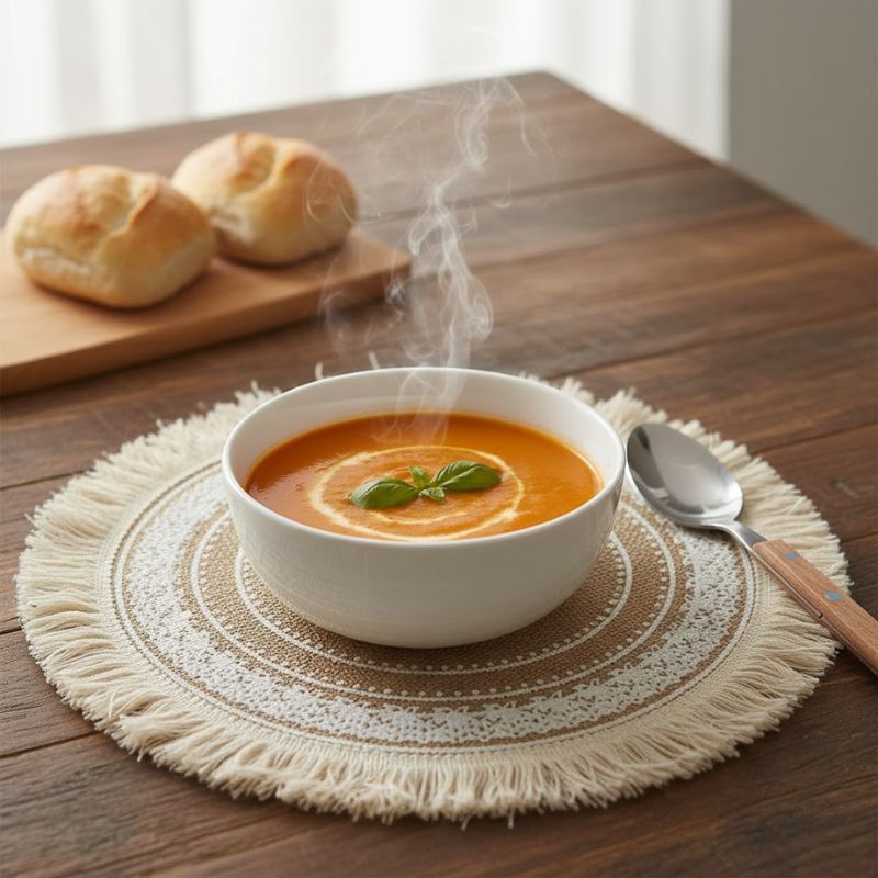 Set De Table En Lin Et Jute Rétro