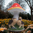 Sculpture Jardin Champignon Décoratif Avec Hérissons Mignons