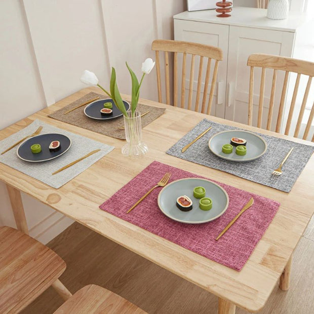 Set De Table En Lin Lavable Et Antidérapant