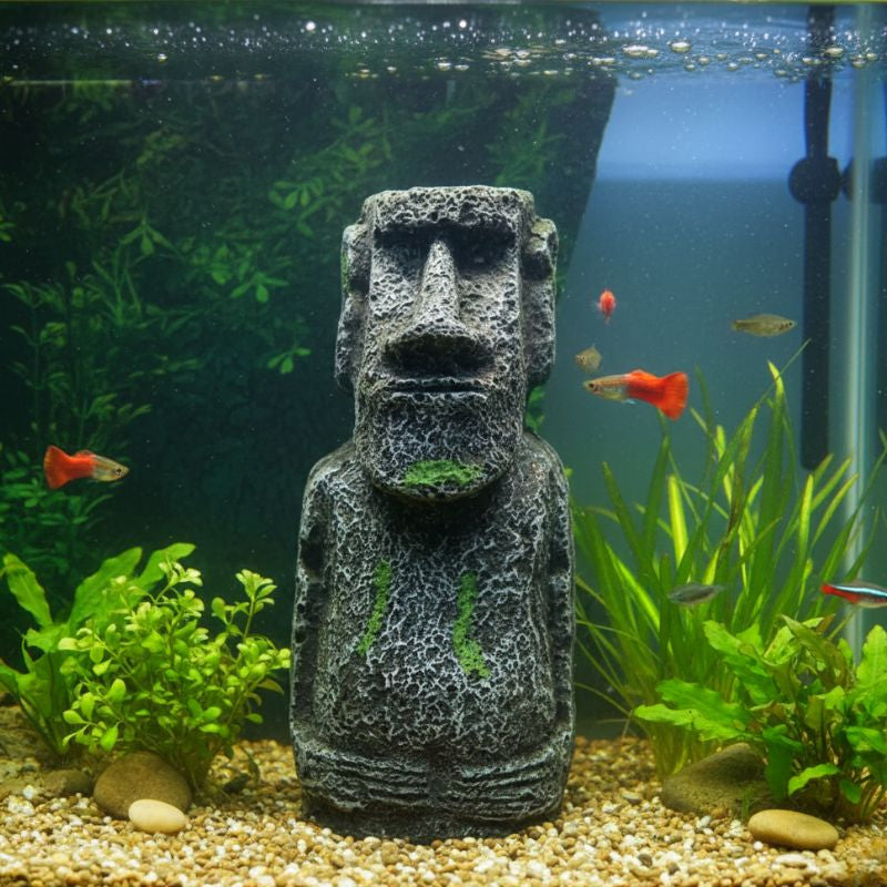 Sculpture Moai En Pierre Avec Effet Vieilli Naturel
