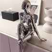 Sculpture Moderne Femme Chrome Design Contemporain