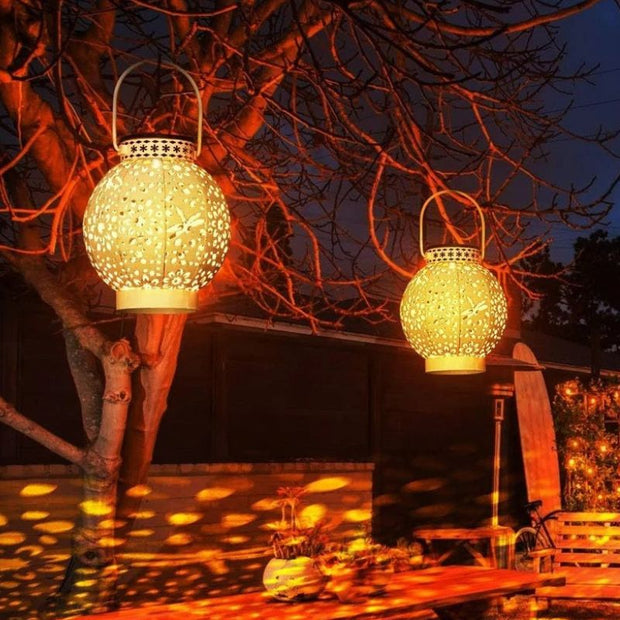 Luminaires Solaires Décoratifs à Motifs Perforés