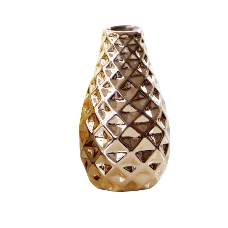 Vase en Céramique Doré pour Fleurs