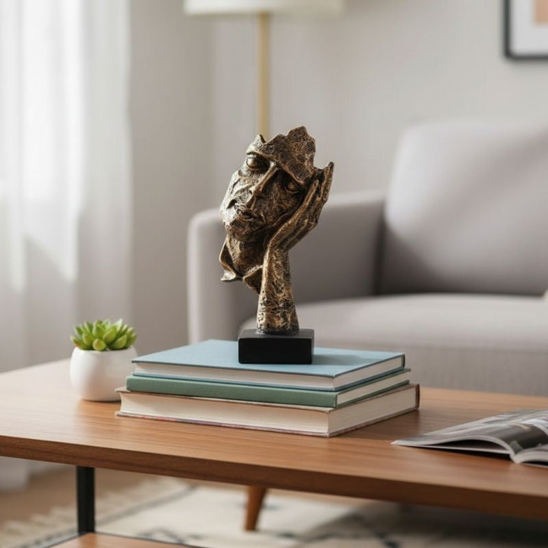 Sculpture Visage Décorative En Style Art Moderne Expressif