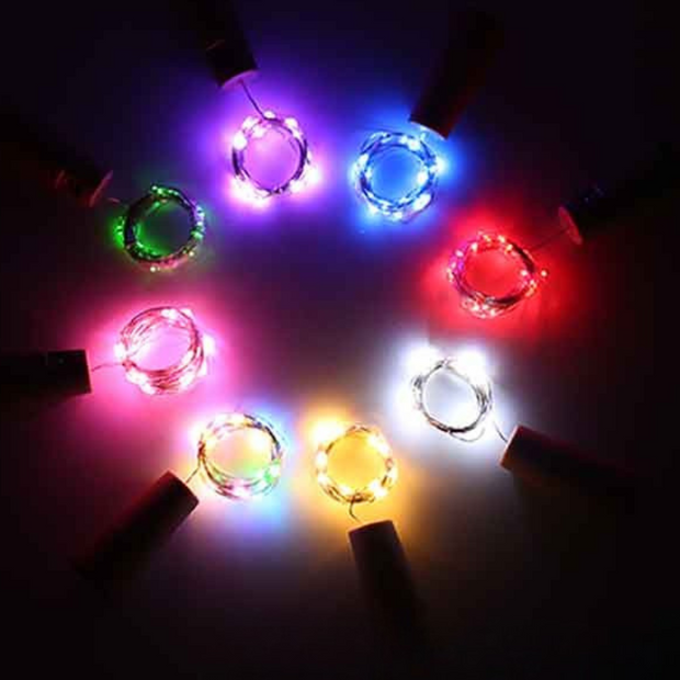Guirlandes à Piles LED Lumineuses pour Bouteilles