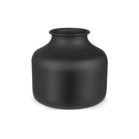 Vase Poser Rond en Fer Noir