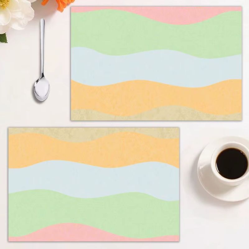 Set De Table Lavable Avec Motif Ondulé