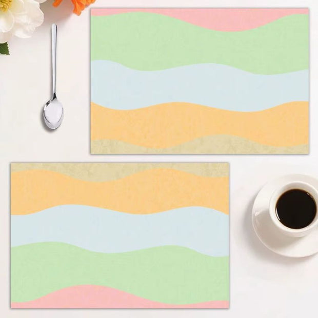 Set De Table Lavable Avec Motif Ondulé