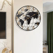 Horloge Monde Murale Élégante En Métal