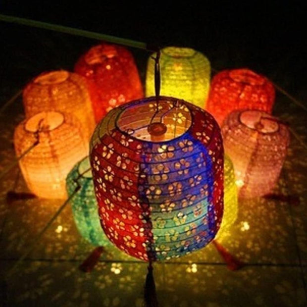 Accessoires Guinguette Avec Lanternes Ovales