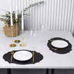 Set De Table Cuir Élégant Design Unique Antidérapant Et Facile À Nettoyer