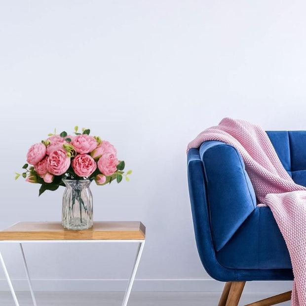 Fleur Artificielle Rose En Bouquet Raffiné