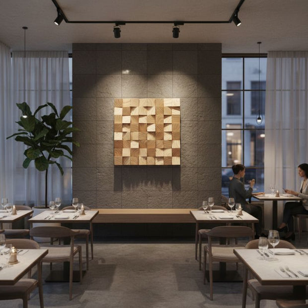 Panneau Mural Bois Avec Effet 3D