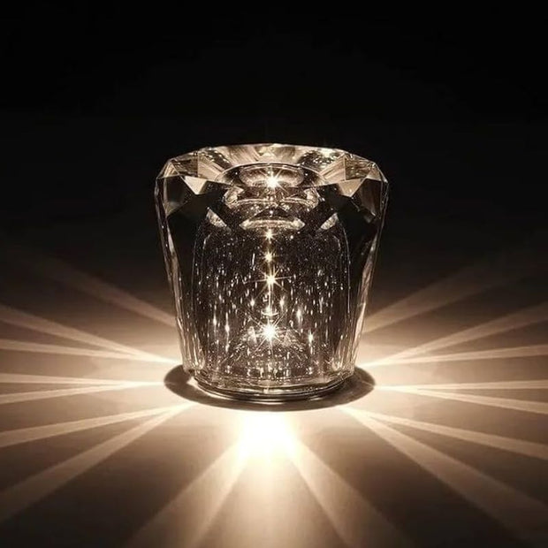 Éclairages De Table En Cristal en Forme De Diamant Moderne Et Chic