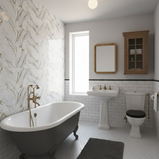 Panneau Mural Salle De Bain Design Luxueux