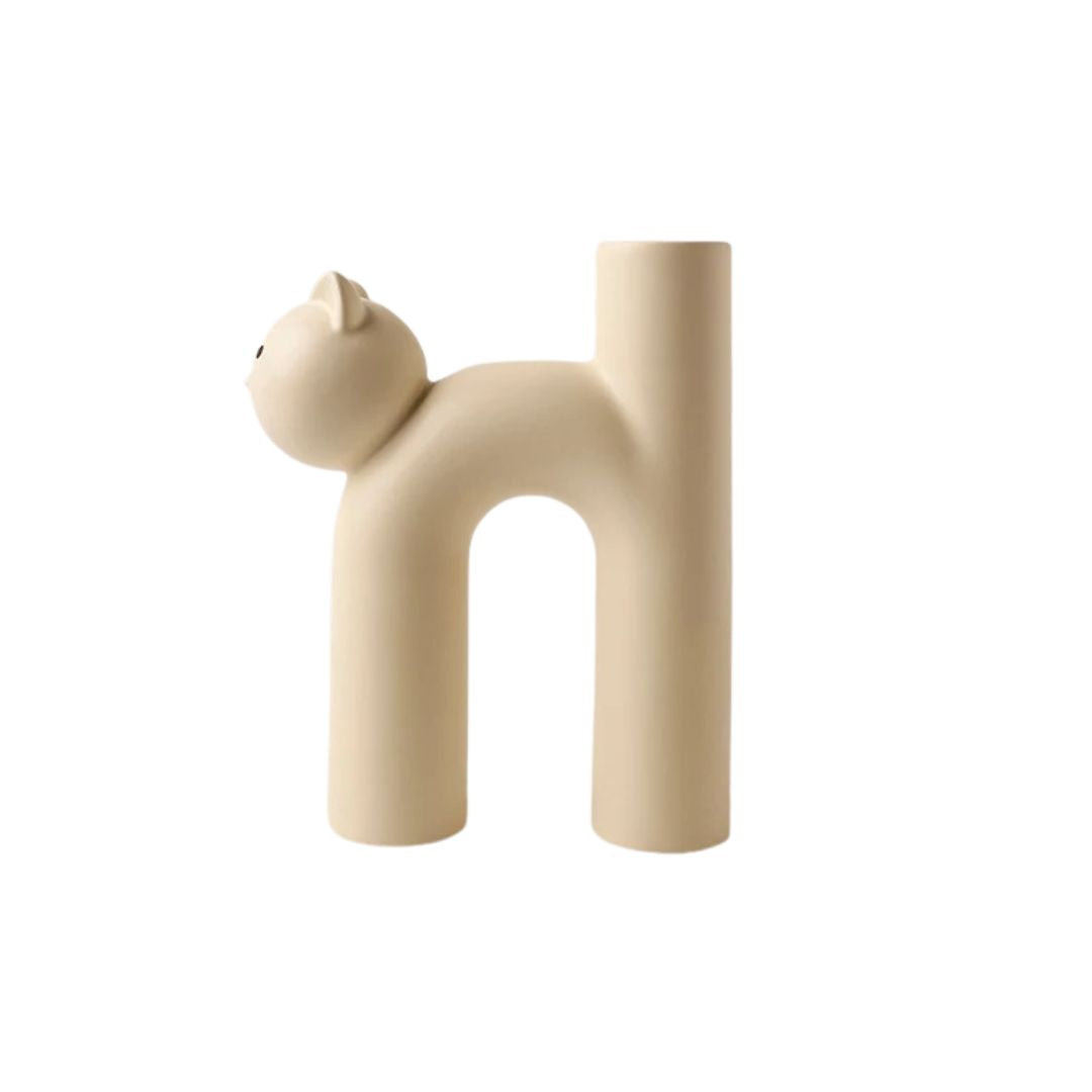 Vase Ceramique à Fleurs en Forme de Chat