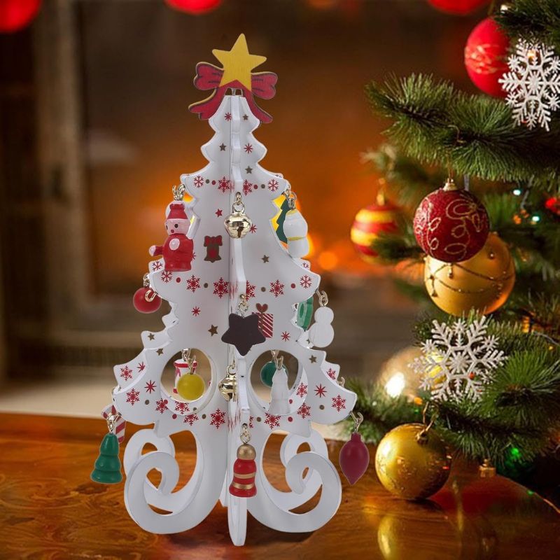 Mini Sapin De Noël En Bois Festif