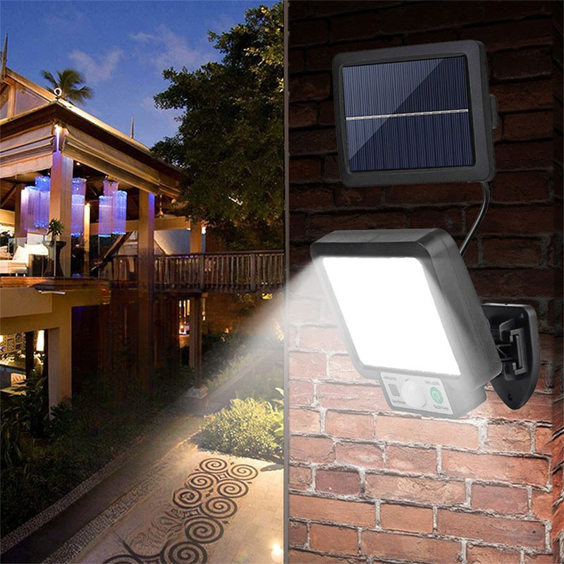 Applique Murale Extérieure Solaire 72 LED avec Télécommande et Capteur