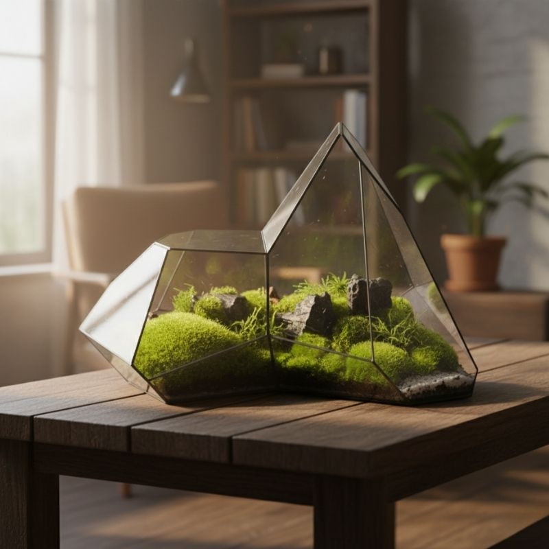 Terrarium En Verre Design En Forme Asymétrique Décorative