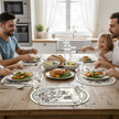 Set De Table Cuir Imperméable Motif Fleurs Raffiné