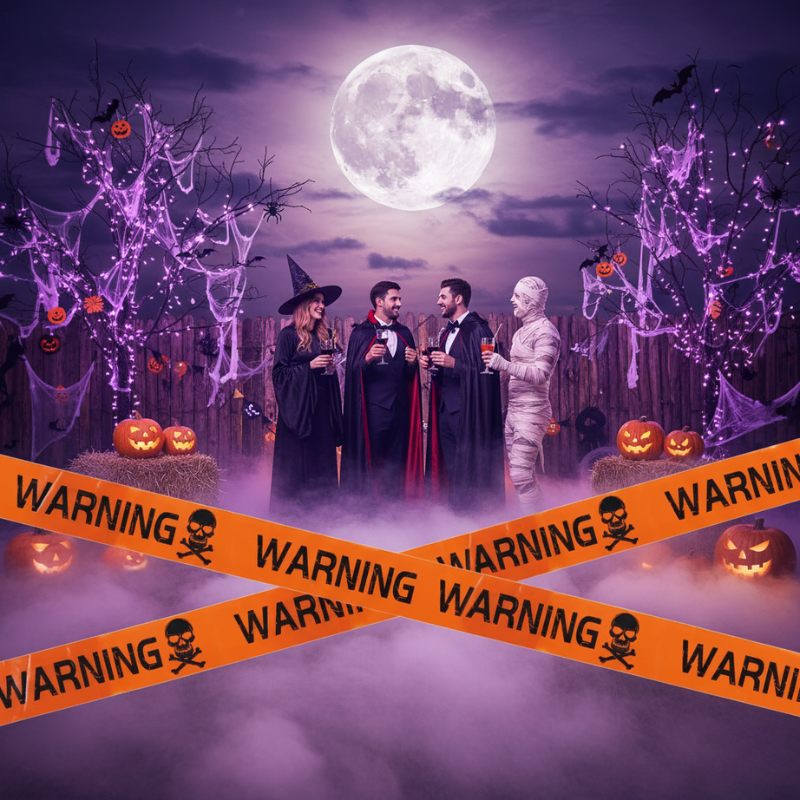 Décorations Halloween Ruban Fantôme Orange