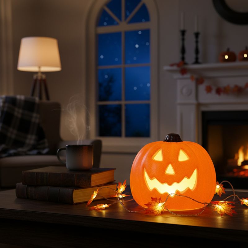 Citrouilles Halloween Citrouille Festive avec Lumière Chaude et Réaliste