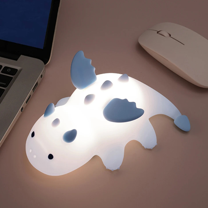 Lampe De Nuit Dinosaure En Silicone Rechargeable Pour Enfant