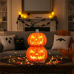Citrouilles Halloween Sculpture Lumineuse à Effet Chaleureux