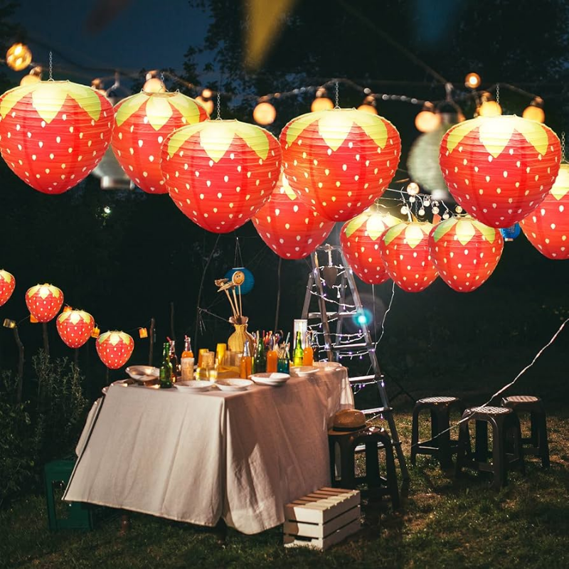 Lanternes Décoratives en Forme de Fraise