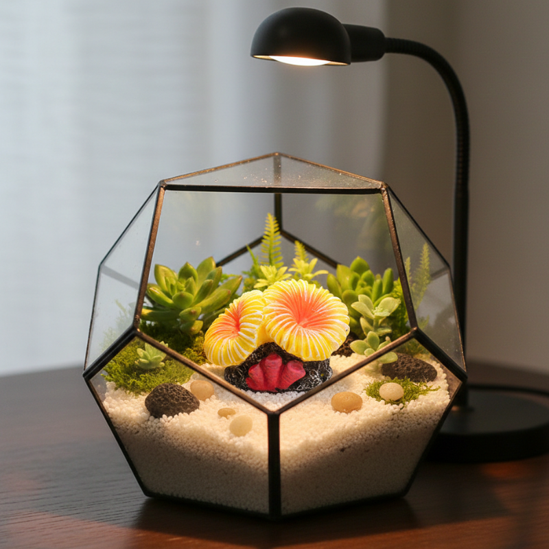Décoration Terrarium Avec Effet Corail Tropical