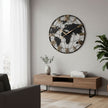 Horloge Monde Murale Design Avec Chiffres Romains Dorés