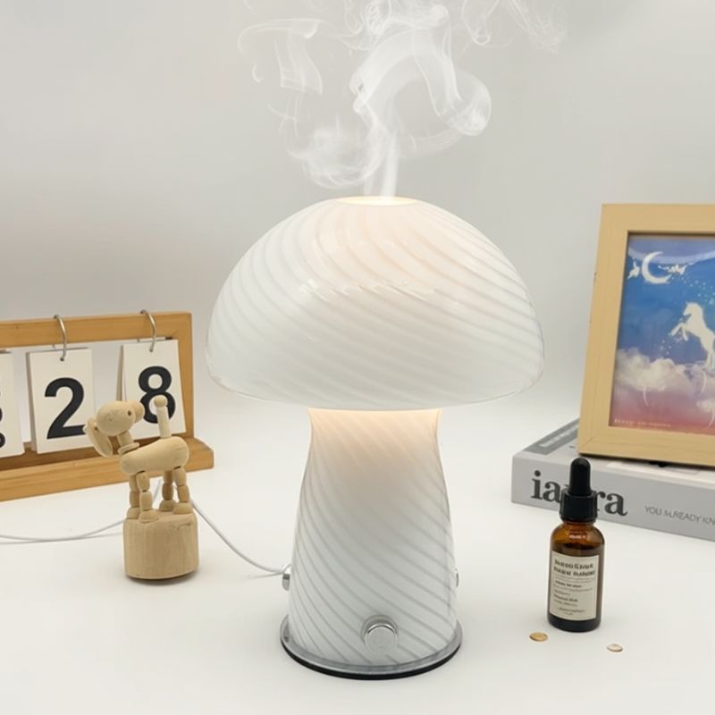 Lampe Champignon Année 70 En Verre Design Vintage