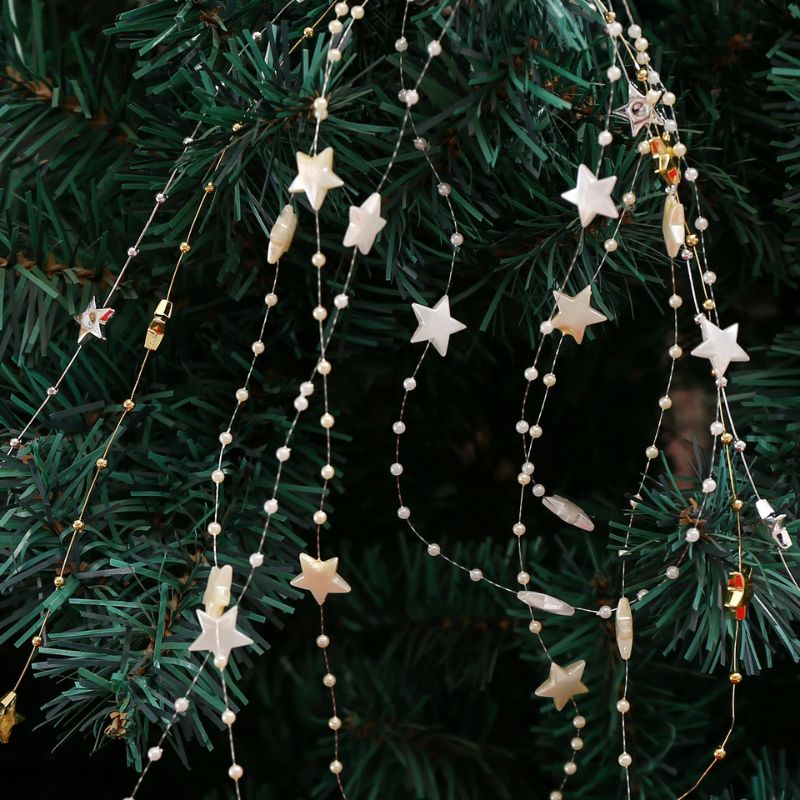 Décorations de Noël Chaînes de Perles Étincelantes