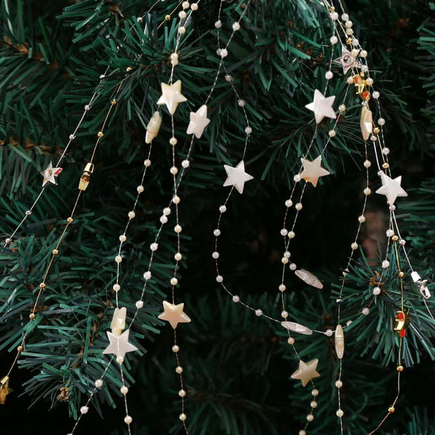 Décorations de Noël Chaînes de Perles Étincelantes