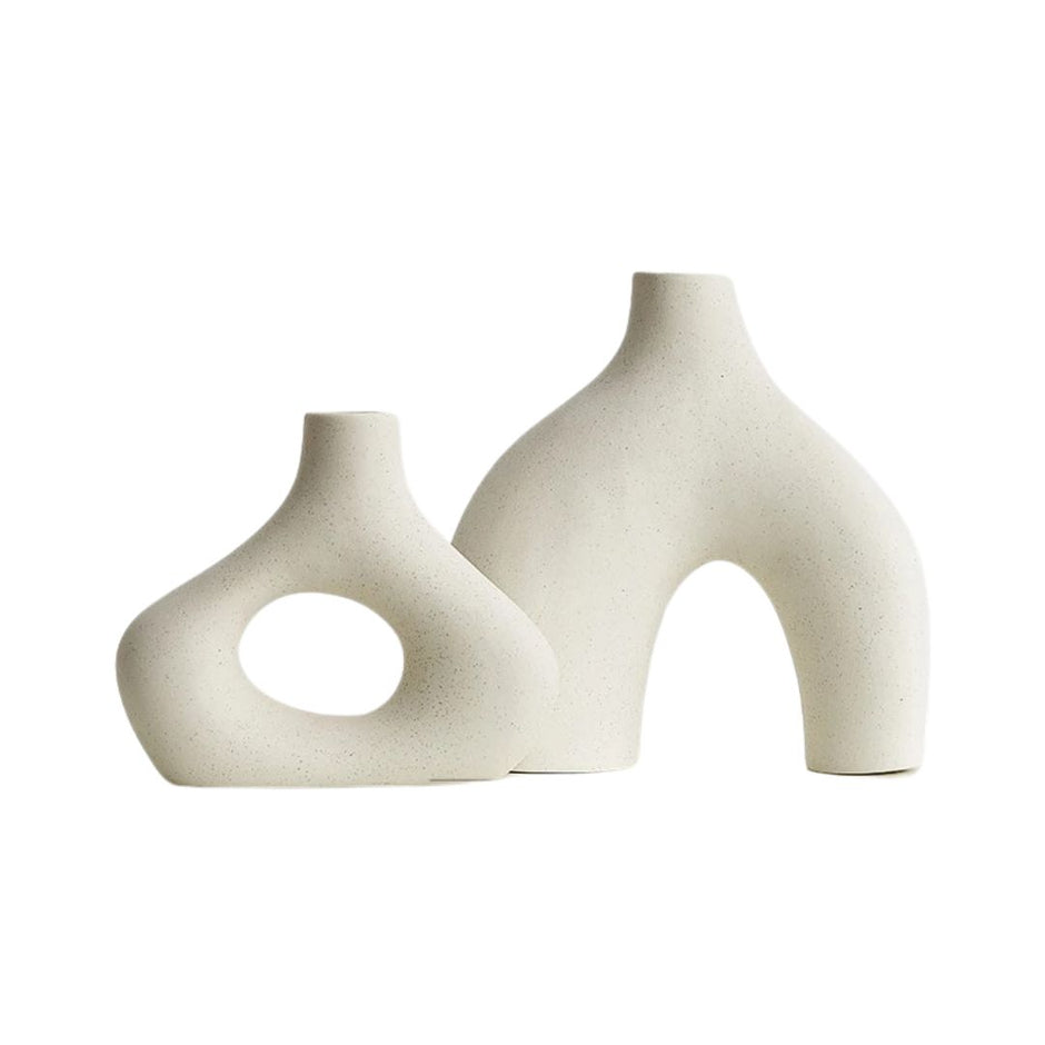 Vase Maison en Céramique Blanc Style Nordique