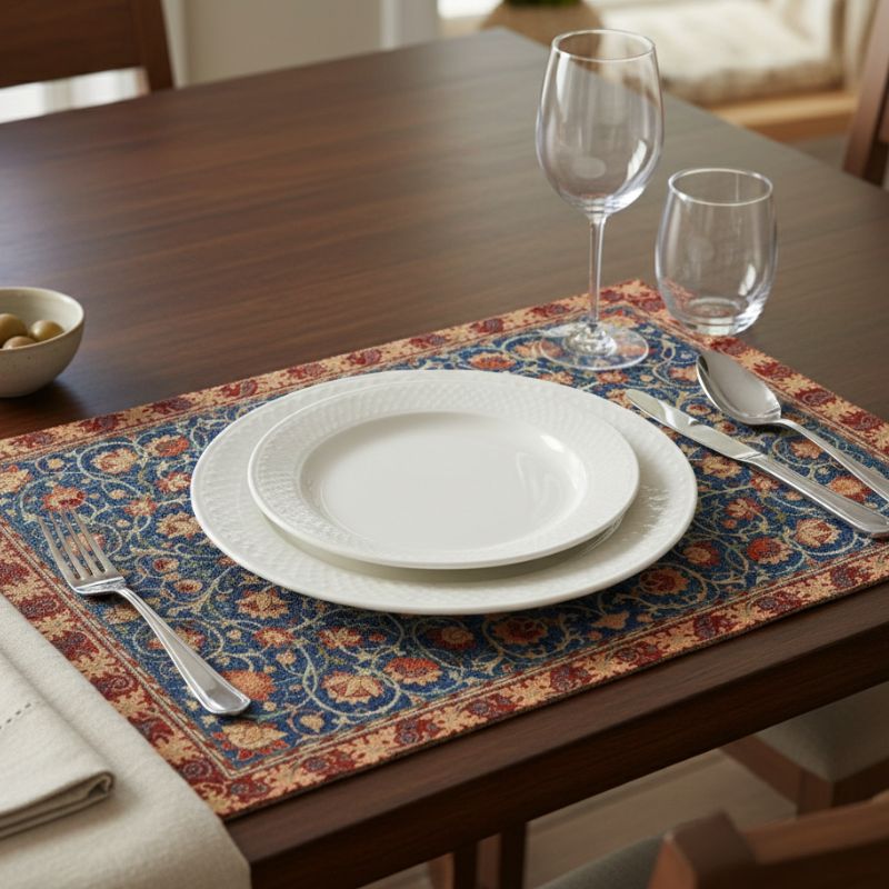 Set De Table En Lin Vintage Inspiration Orientale