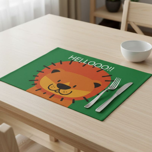 Set De Table en Lin Motif Lion