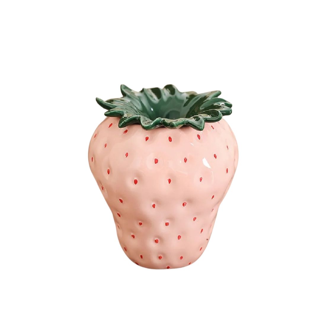 Vase Fraise Mignon et Polyvalent en forme 3D
