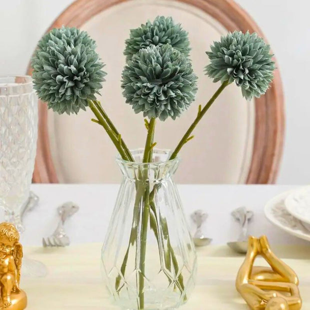 Fleur Artificielle Vert Pompon Décoratif