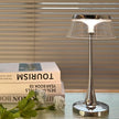 Lampe À Poser Champignon En Verre Et Métal Design Moderne