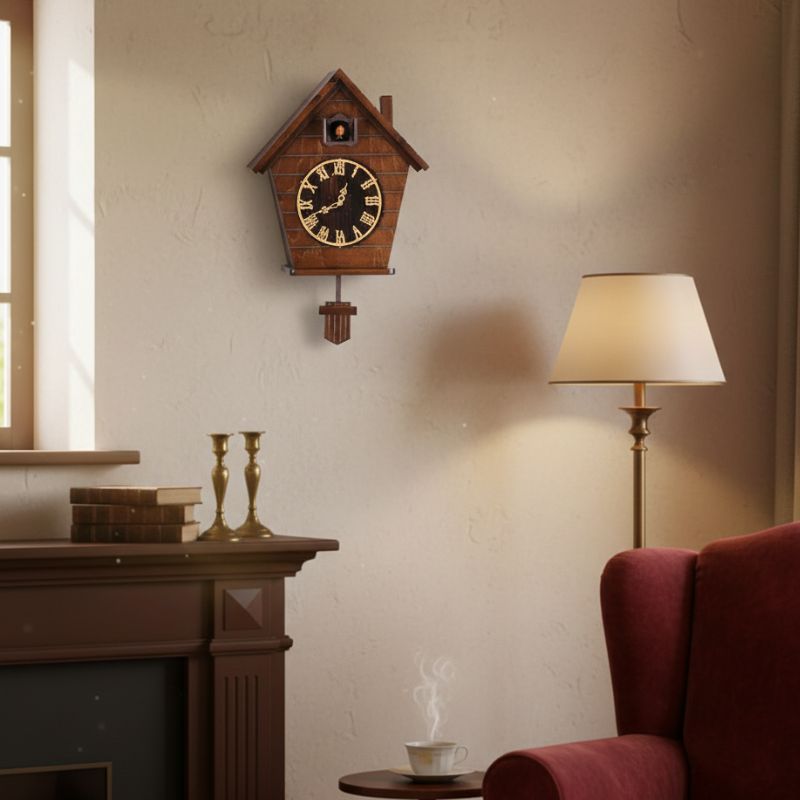 Horloge Coucou Traditionnelle en Bois Massif