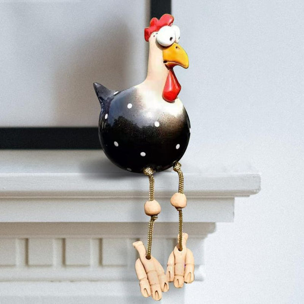 Sculpture Jardin Poule Sur Piquet Avec Style Artisanal
