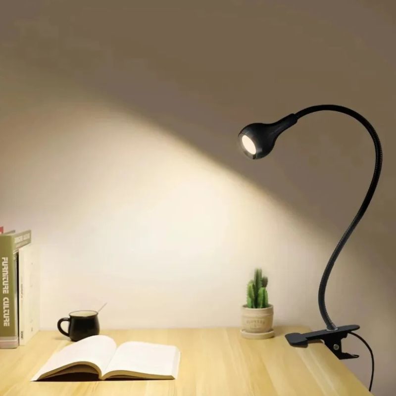 Lampe De Table Flexible USB Avec Pince