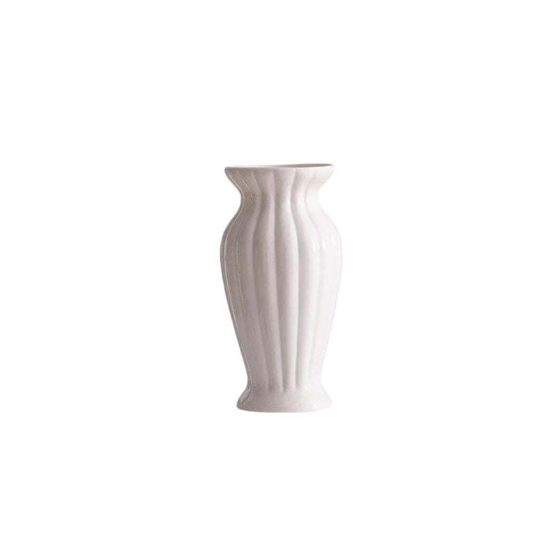 Vase XXL Céramique Blanche pour Fleurs Sèches