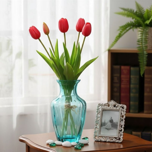 Fleur Artificielle Rouge Style Tulipe Réaliste