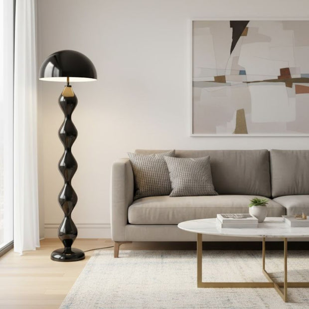 Lampadaire Champignon Noir Design Original Et Élégant