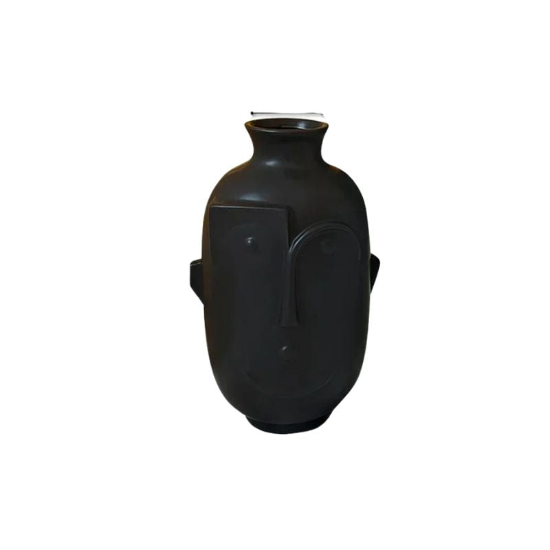 Vase Gros Visage en Céramique Britannique