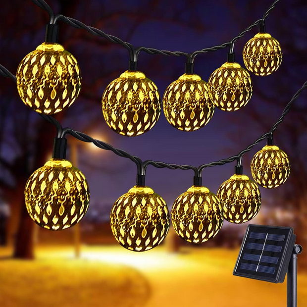 Guirlandes d’Extérieur LED Boules Creuses Marocaines