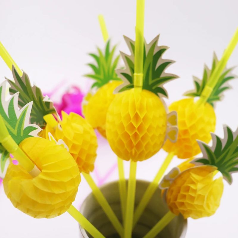 Décorations Été Pailles Ananas 25 Pièces