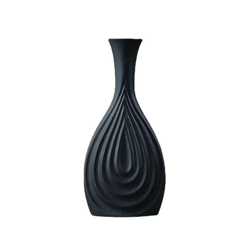 Vase en Céramique Noir pour Fleurs